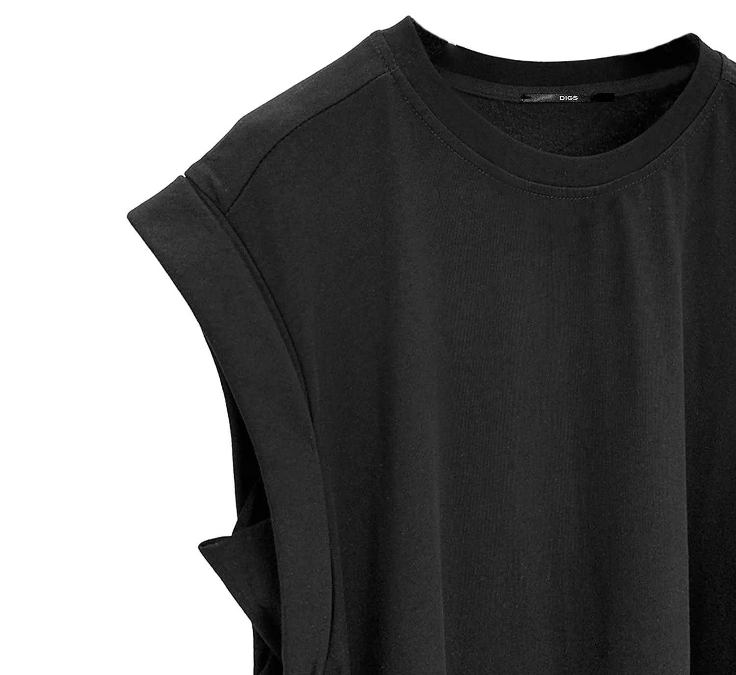 Cap Sleeve Slit Sweatshirt