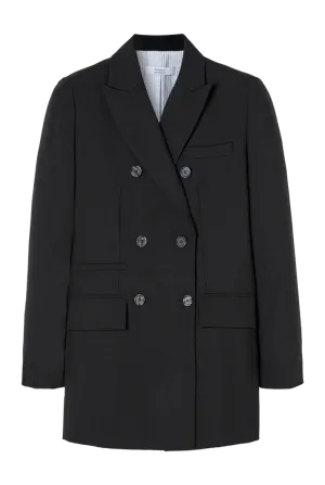 Double-breasted Wool Blazer | Black