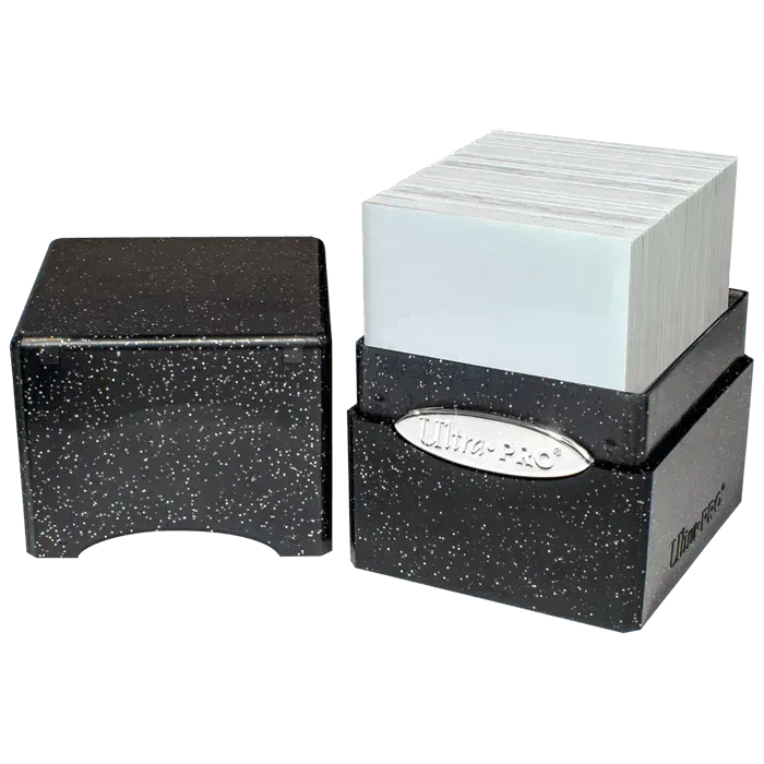 Glitter Satin Cube Black