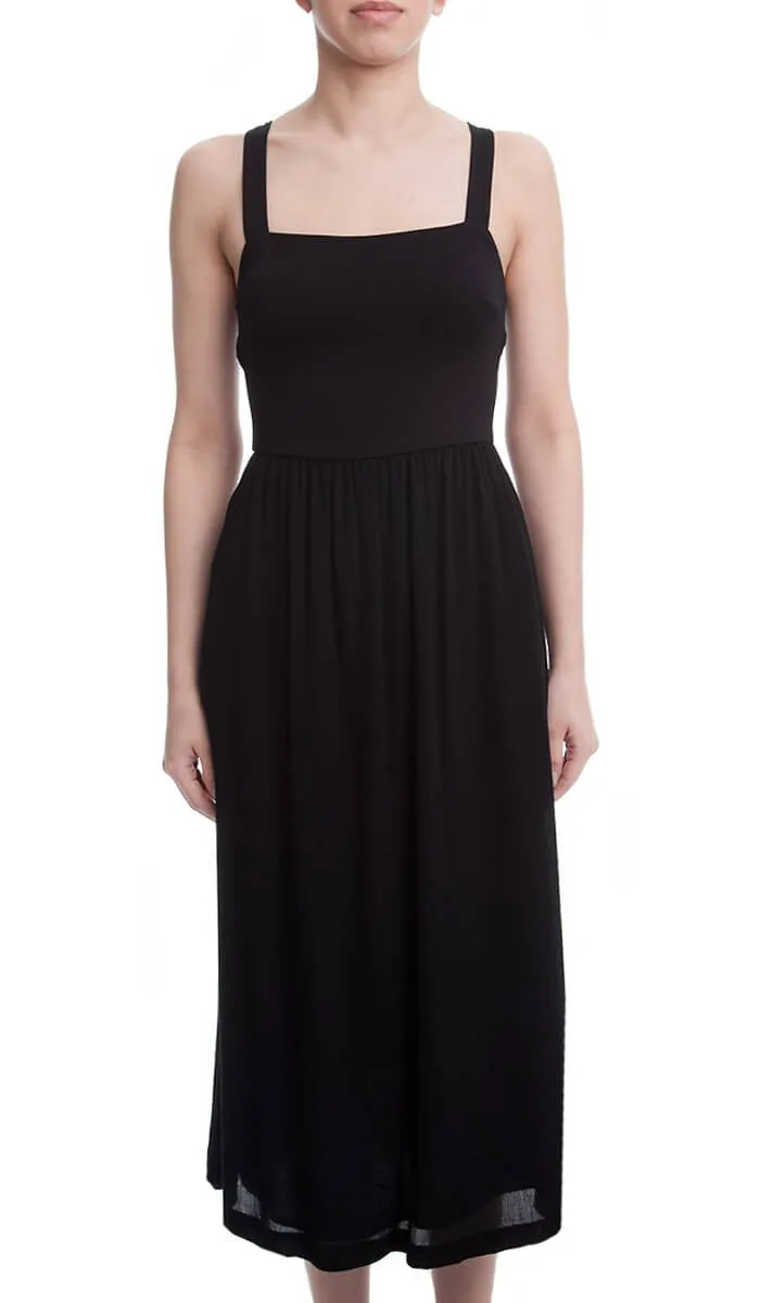 Mid Sleeveless Dress- Black