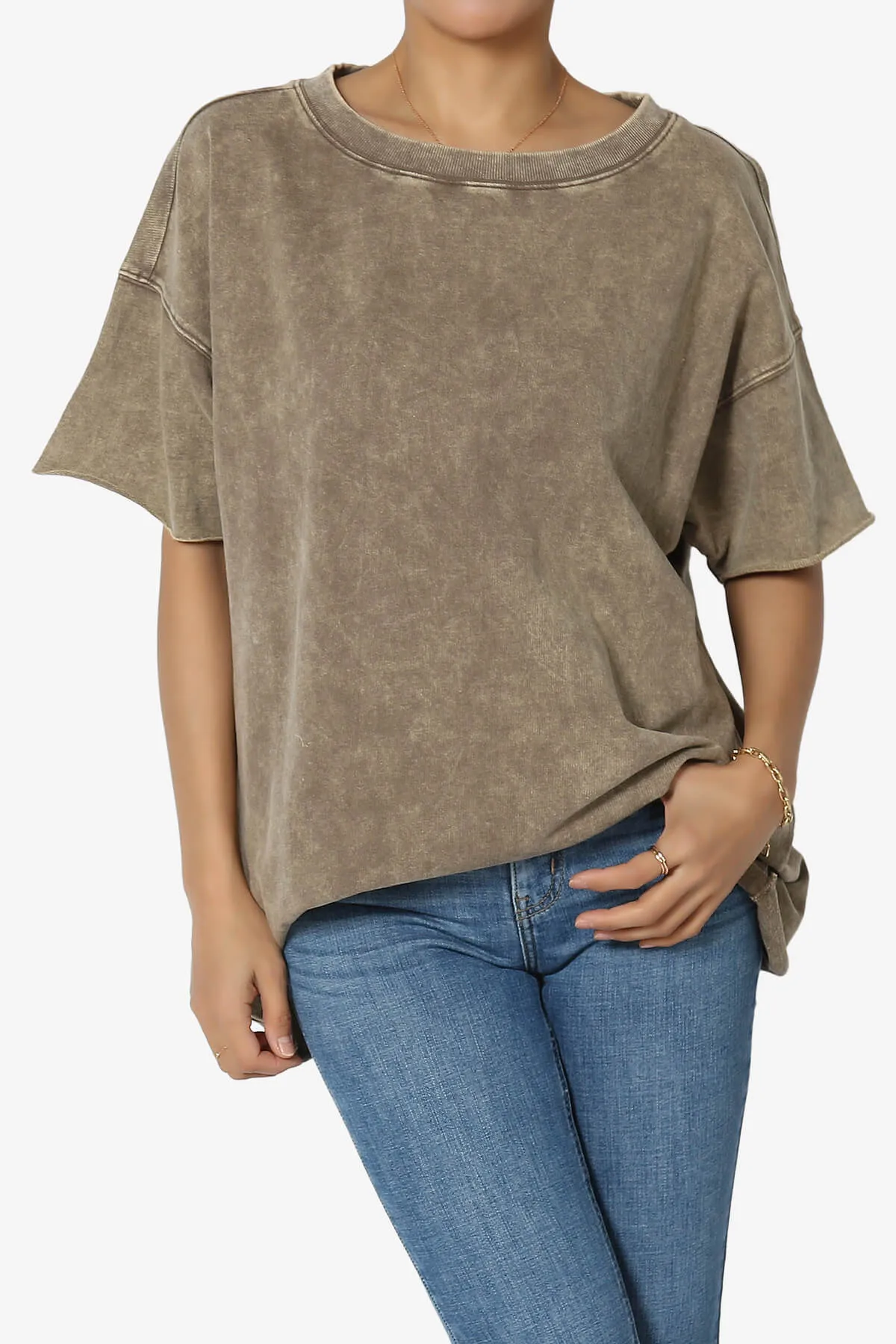 Misha Oversized Vintage Acid Wash T-Shirt