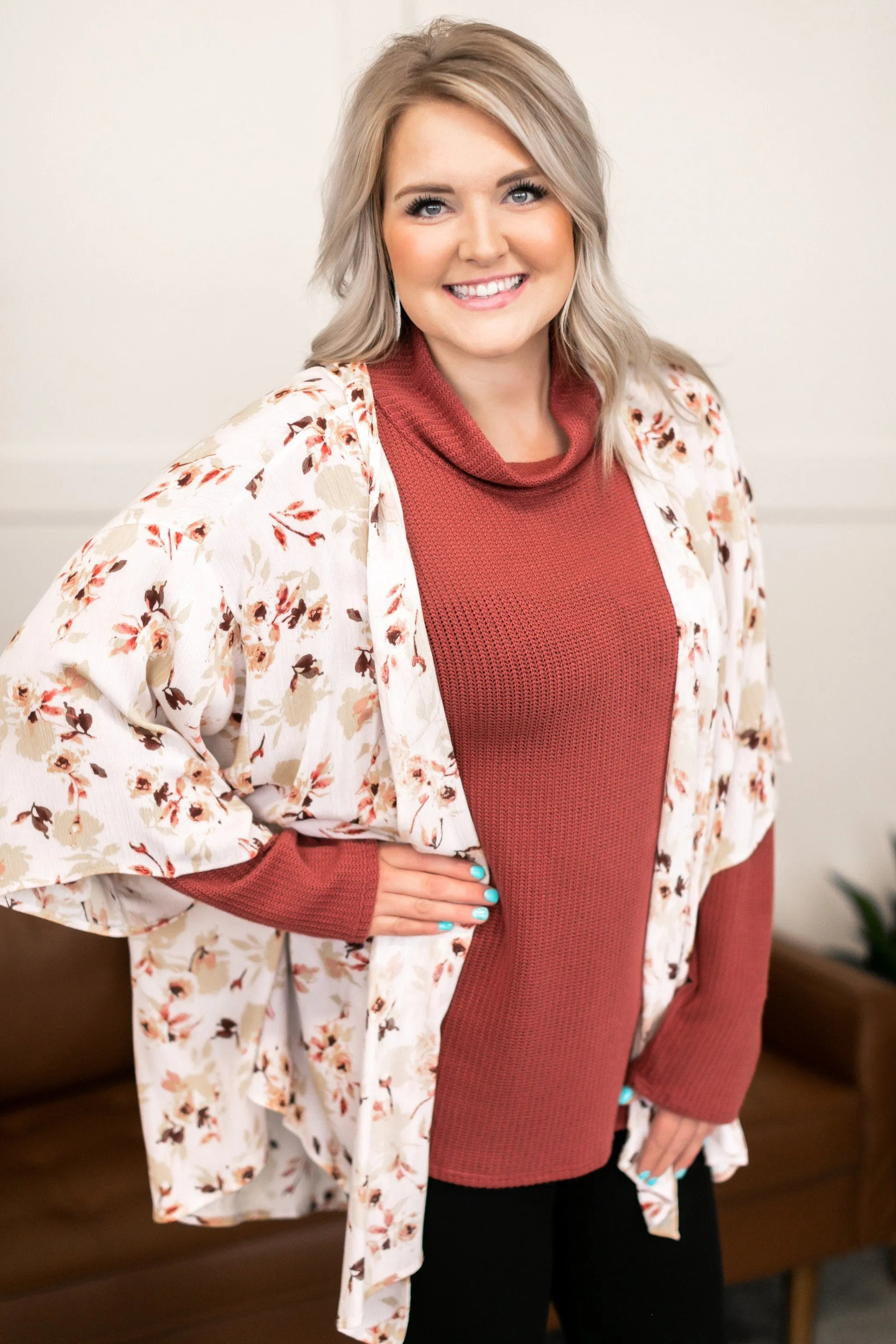 Raspberry Wine Fall Knit Sweater