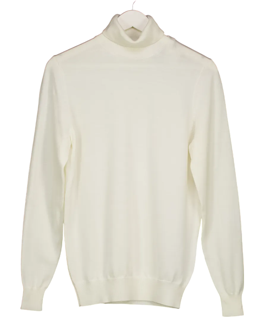 suitsupply Cream Off-white Merino Turtleneck UK S