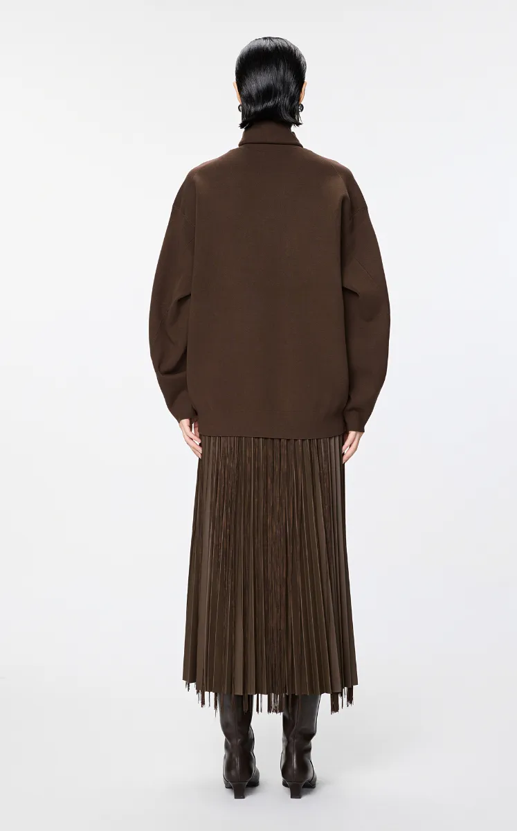 Sweater / JNBY Luxe Ribbed Wool Turtleneck Sweater