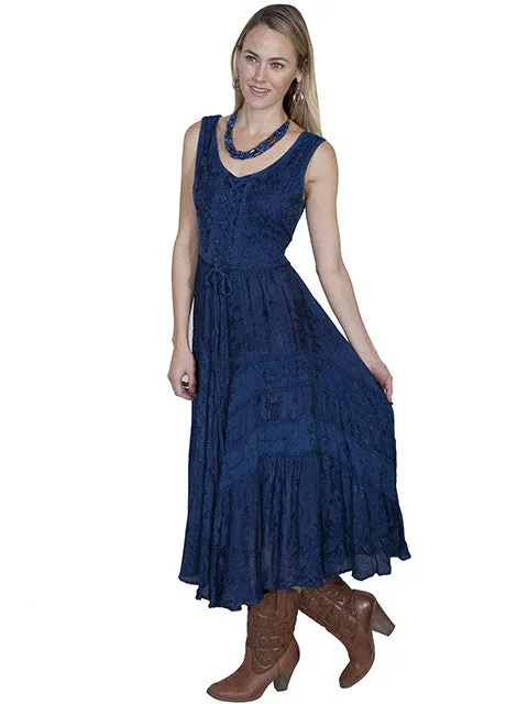 Women's Honey Creek Collection Dress: Sleeveless Lace-Up, Tier Panels with Scrolling